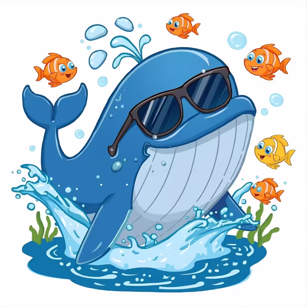 A cool whale making waves of laughter!
