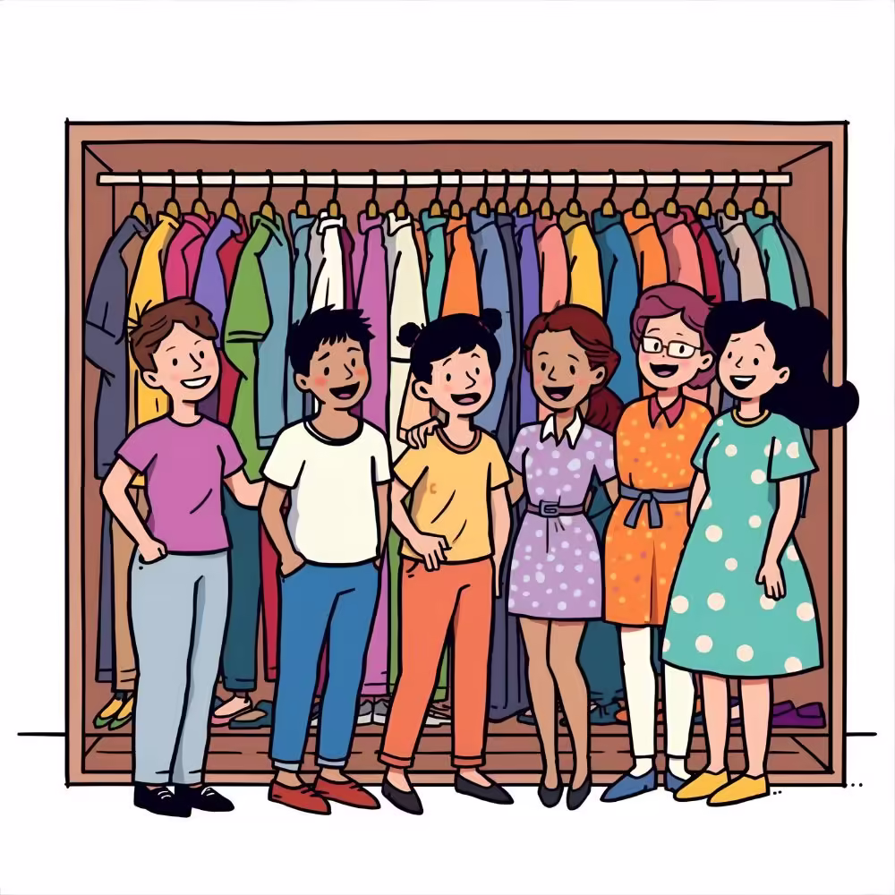 funny clothing jokes cartoon wardrobe laughing