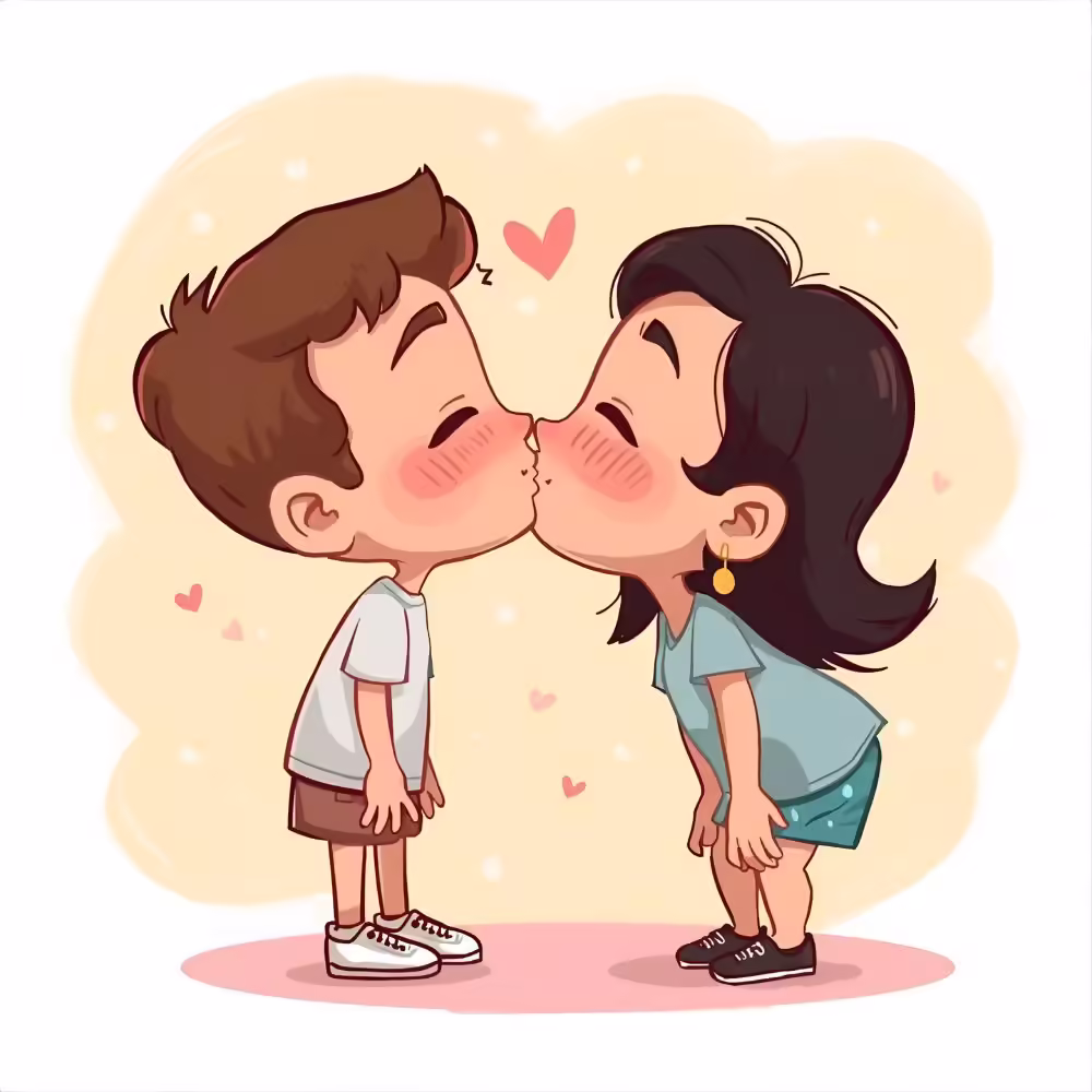  funny-first-kiss-jokes-cartoon-blush