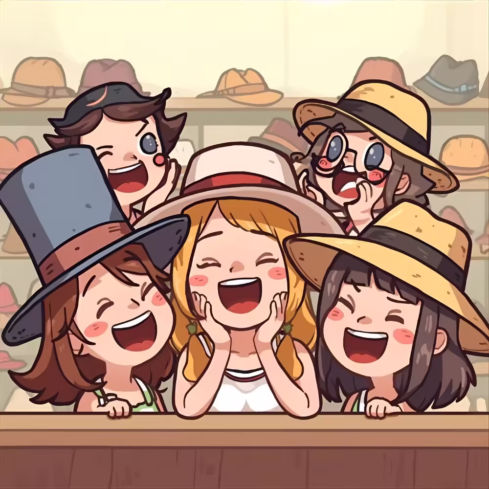 hat jokes fashion lovers cartoon hats laughing