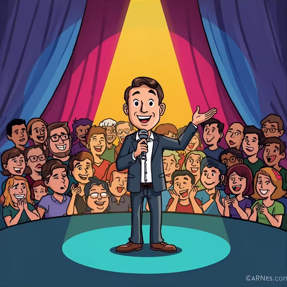 hilarious black humor jokes cartoon stage