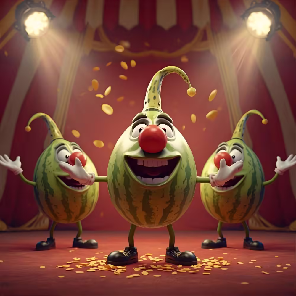  Silly watermelons being goofy for laughs
