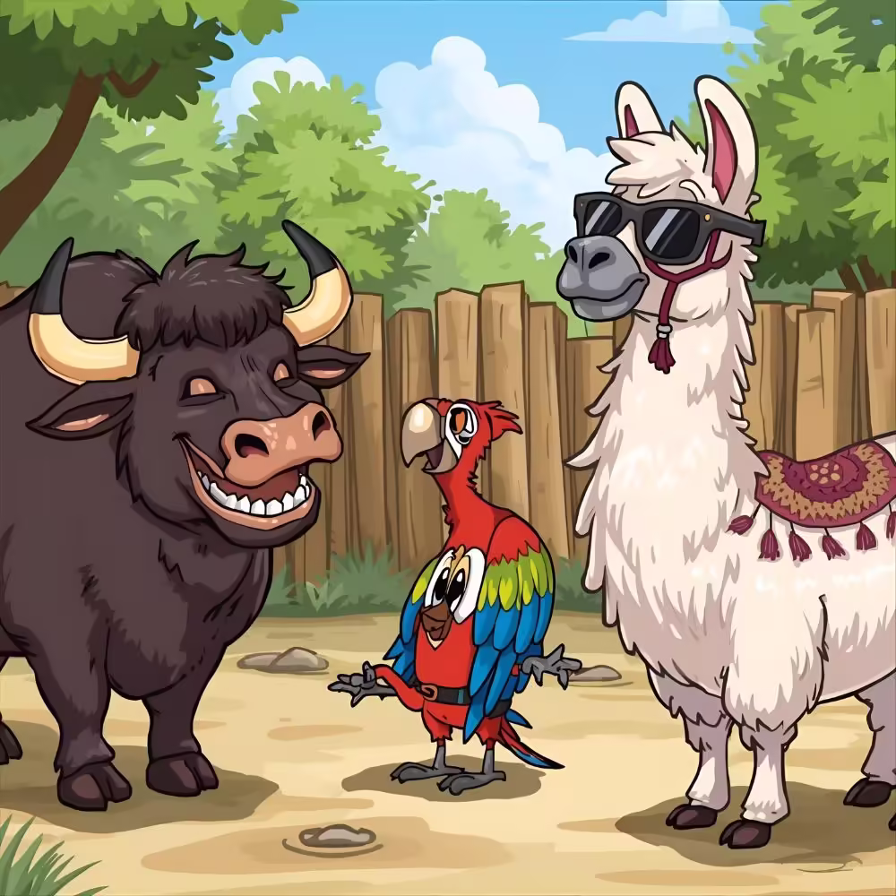 spanish-animal-jokes-llama-parrot