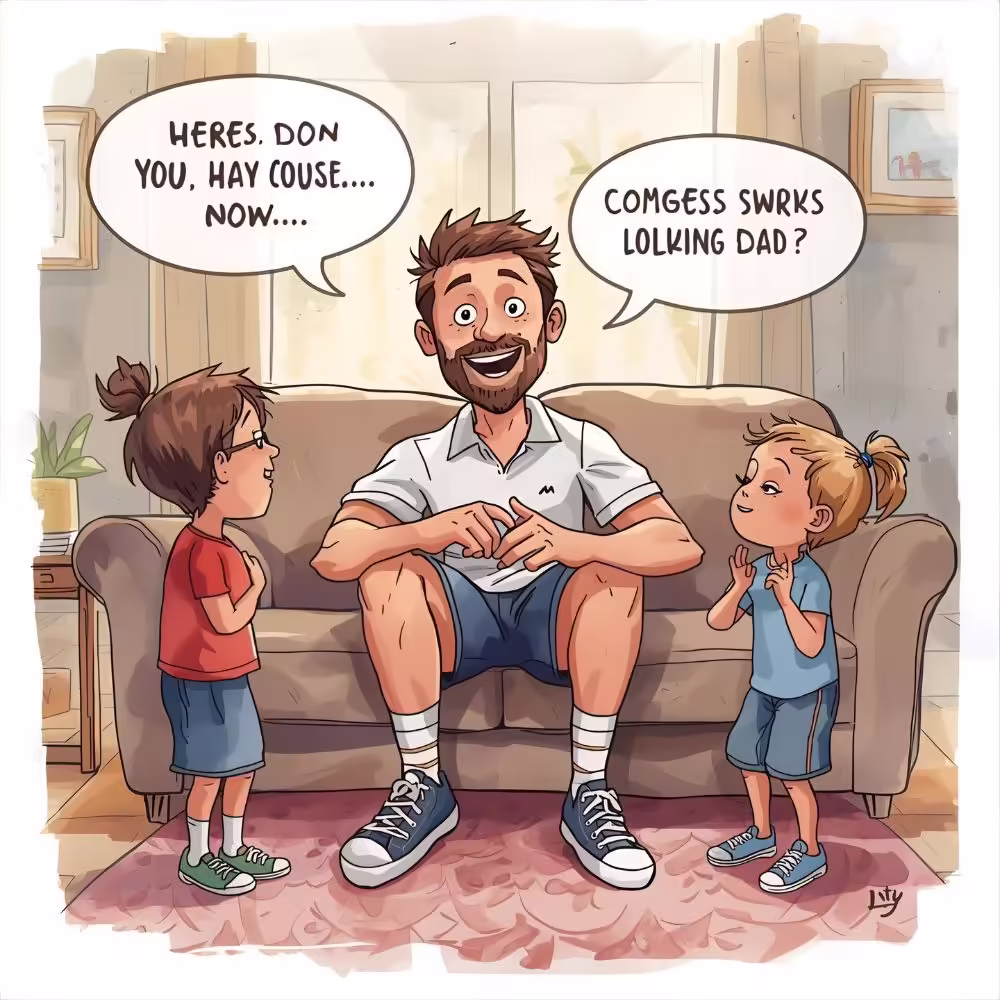 worst dad jokes cartoon family laughing