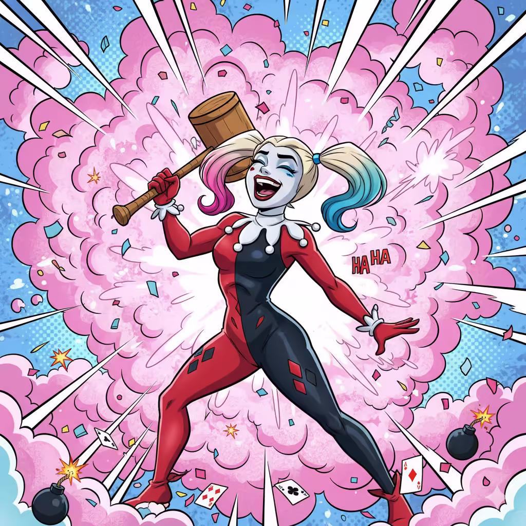 Harley’s ready for laughs, not fights!