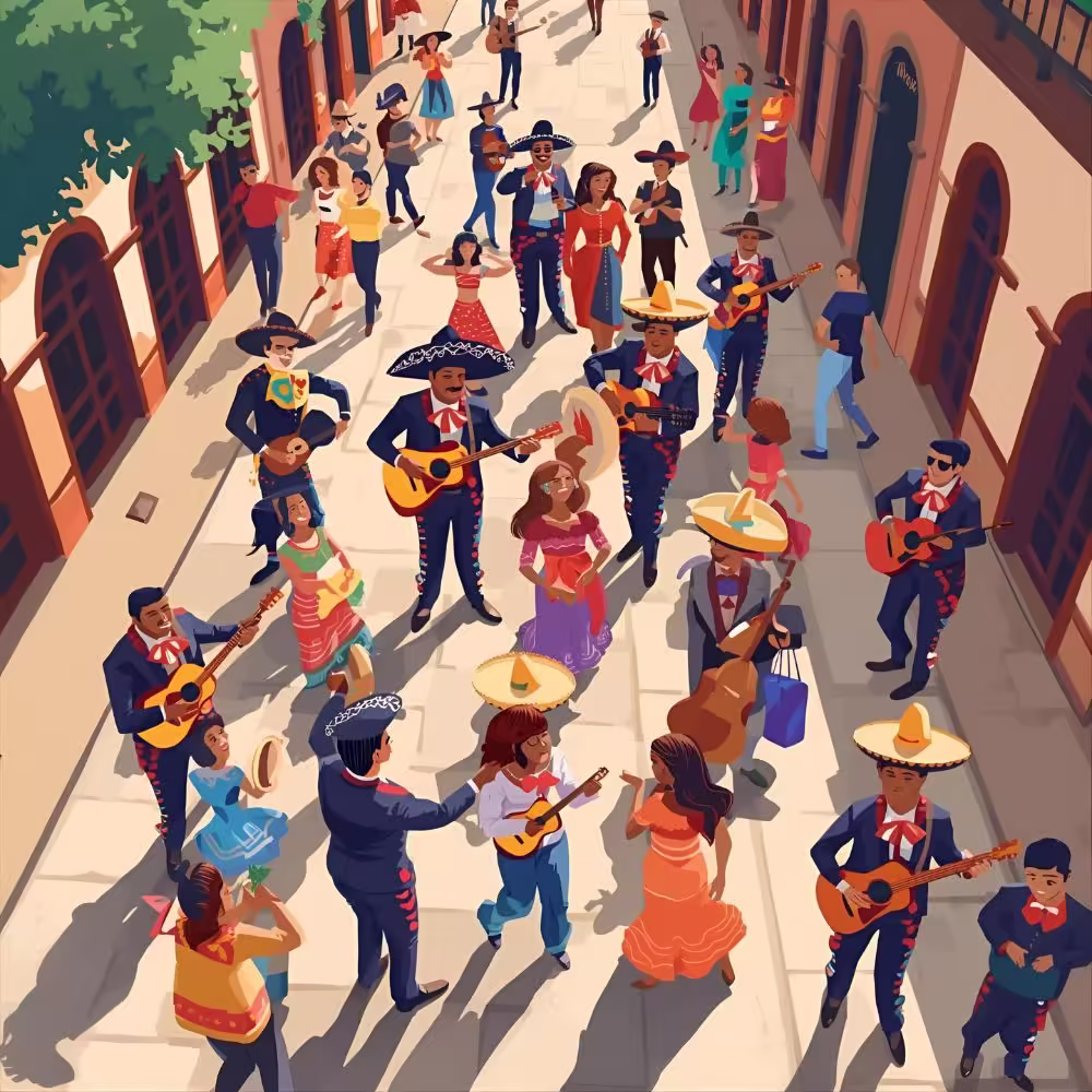 mexican culture jokes mariachi sombrero cartoon