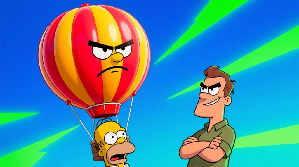 “Cartoon showing an overconfident person with a sarcasm-filled reaction.”