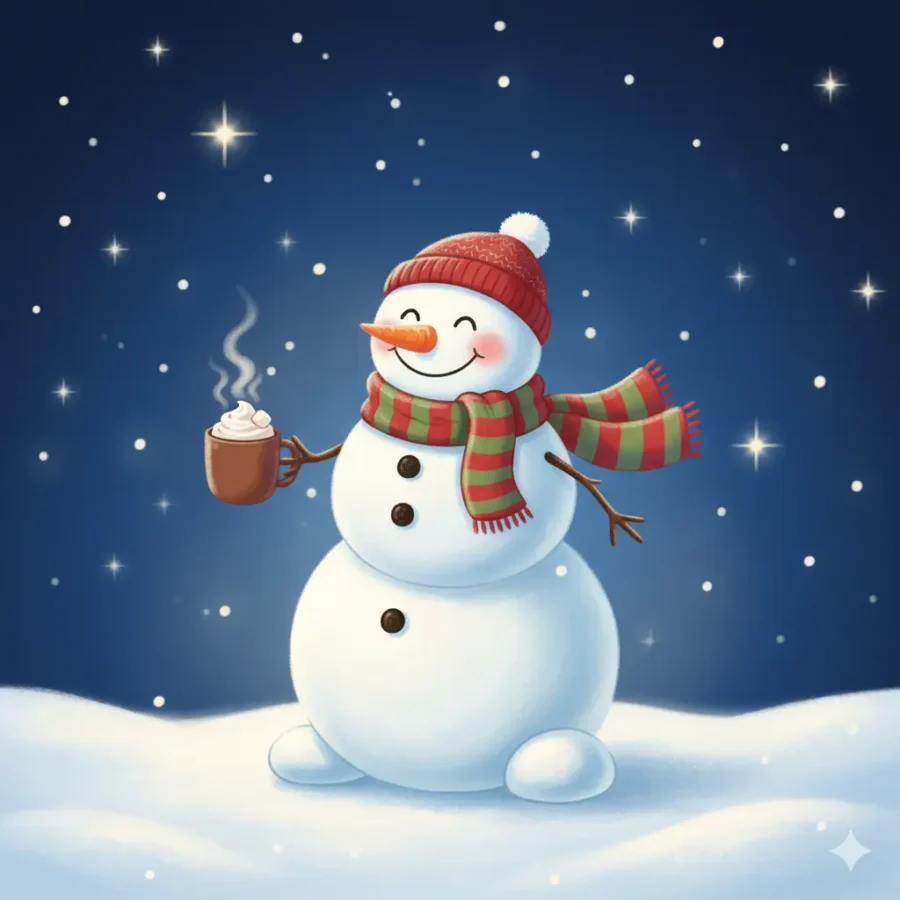 cold-weather-november-jokes-snowman-hot-chocolate
