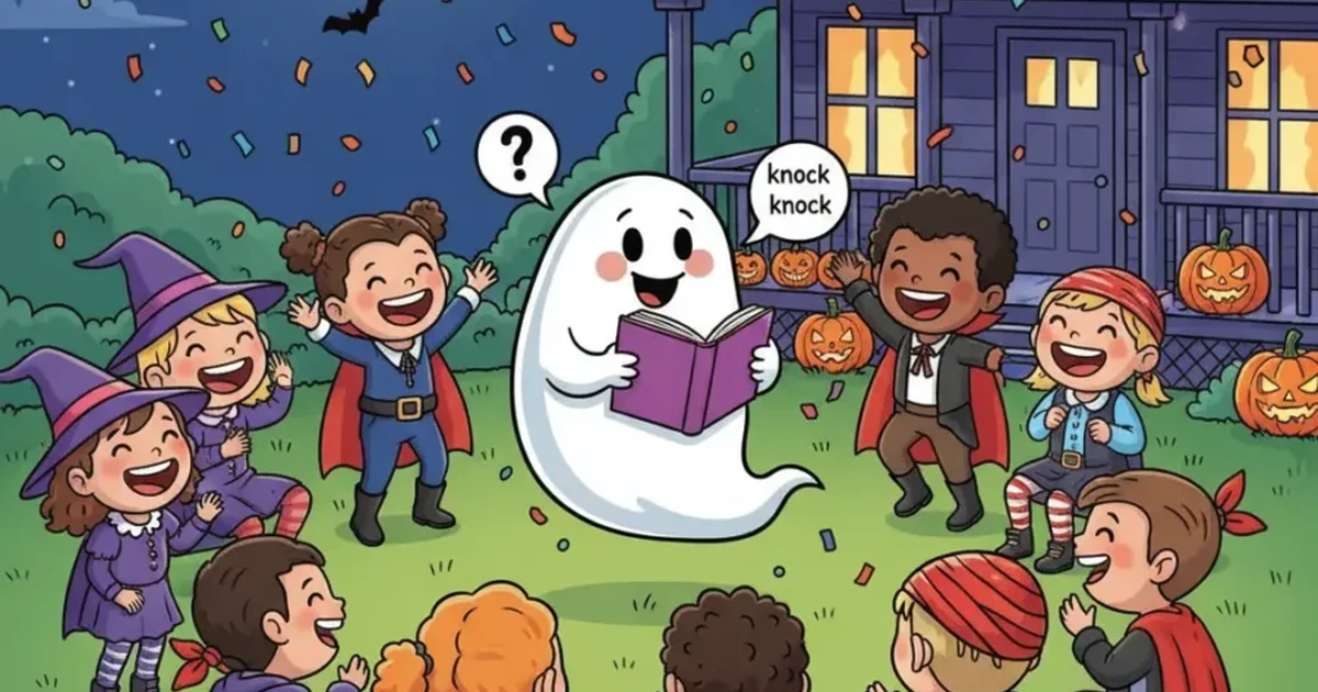 A lively Halloween party where laughter outshines the spooks!