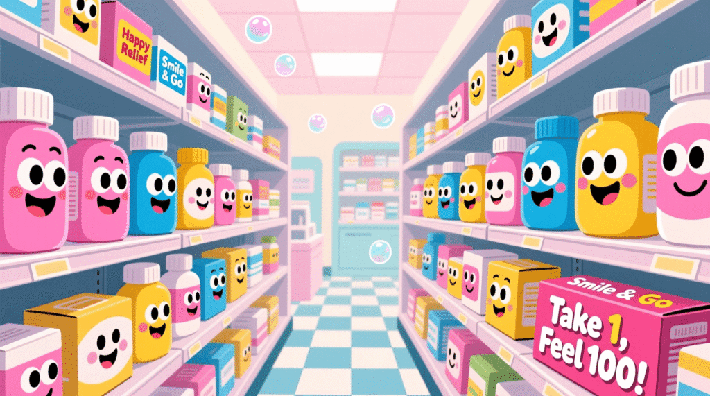 over the counter laughter artwork