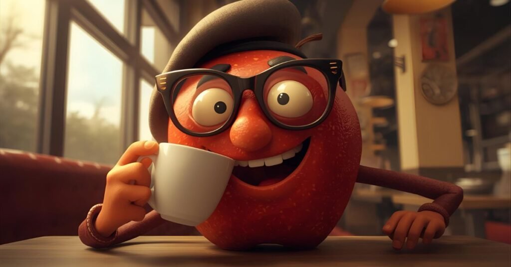 funny adult-themed apple illustration