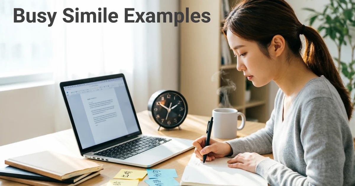 busy simile