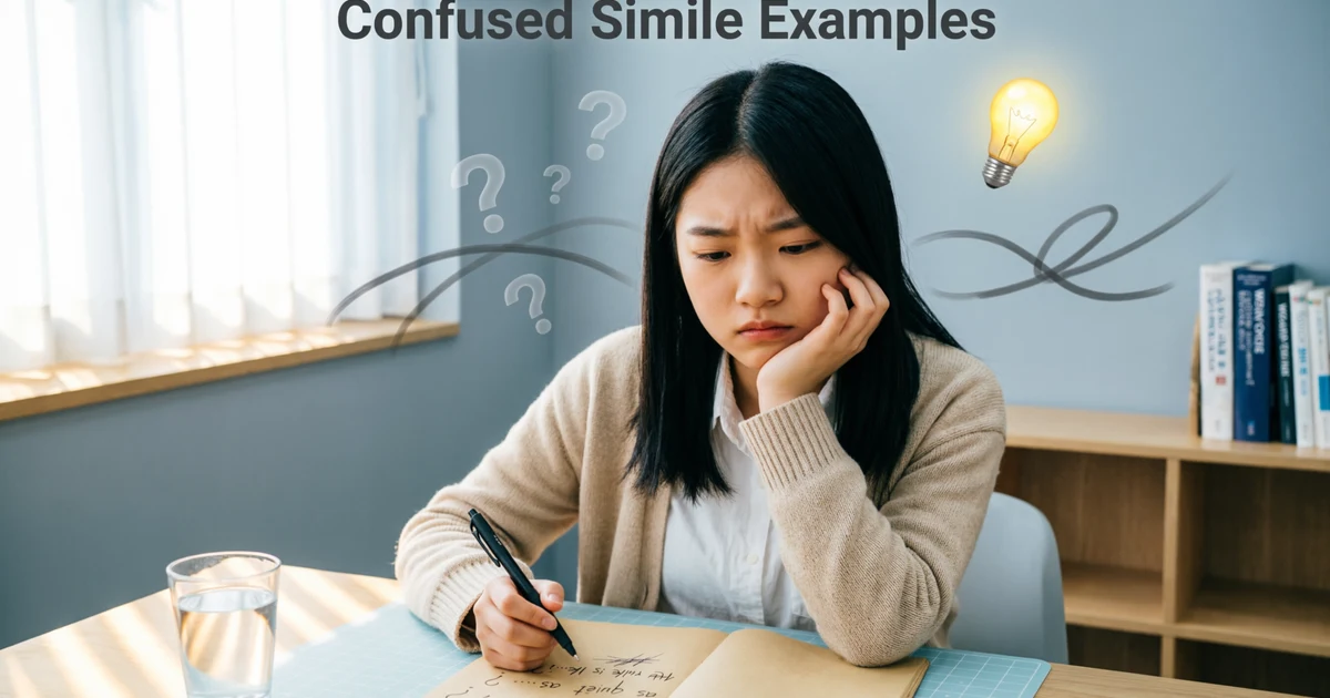 similes for confused