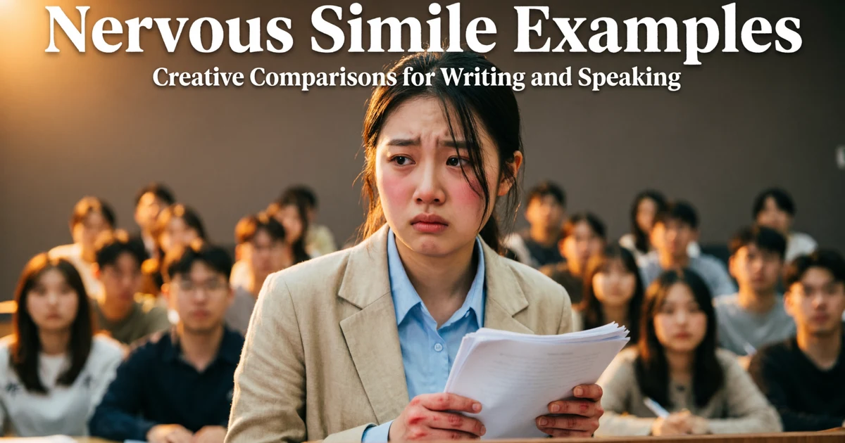 similes for nervous