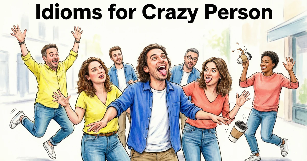 idioms for crazy person