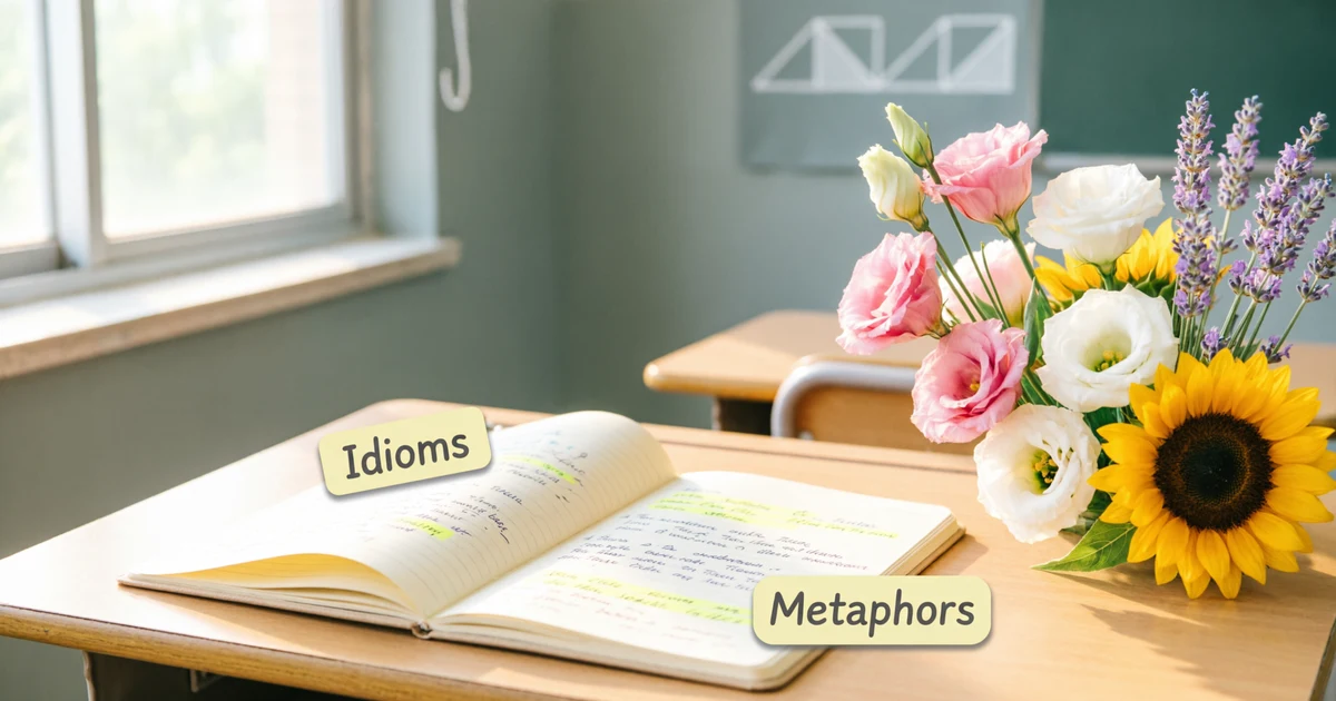 Idioms for flowers and flower metaphors explained with examples for students and ESL learners