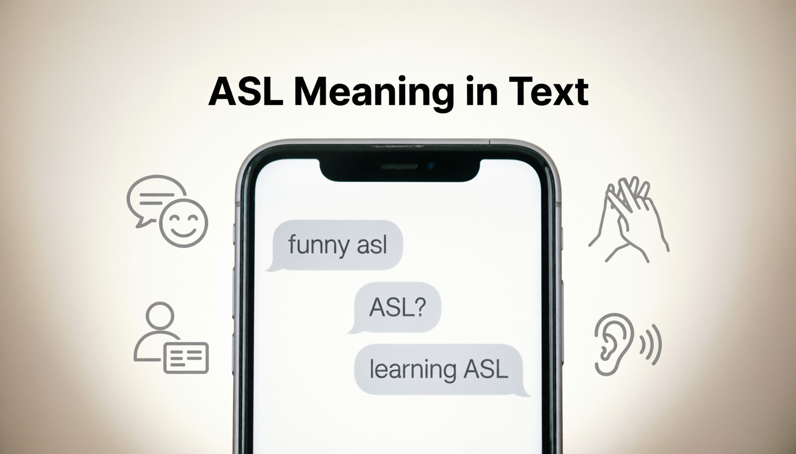 Phone conversation showing examples of the ASL meaning in text
