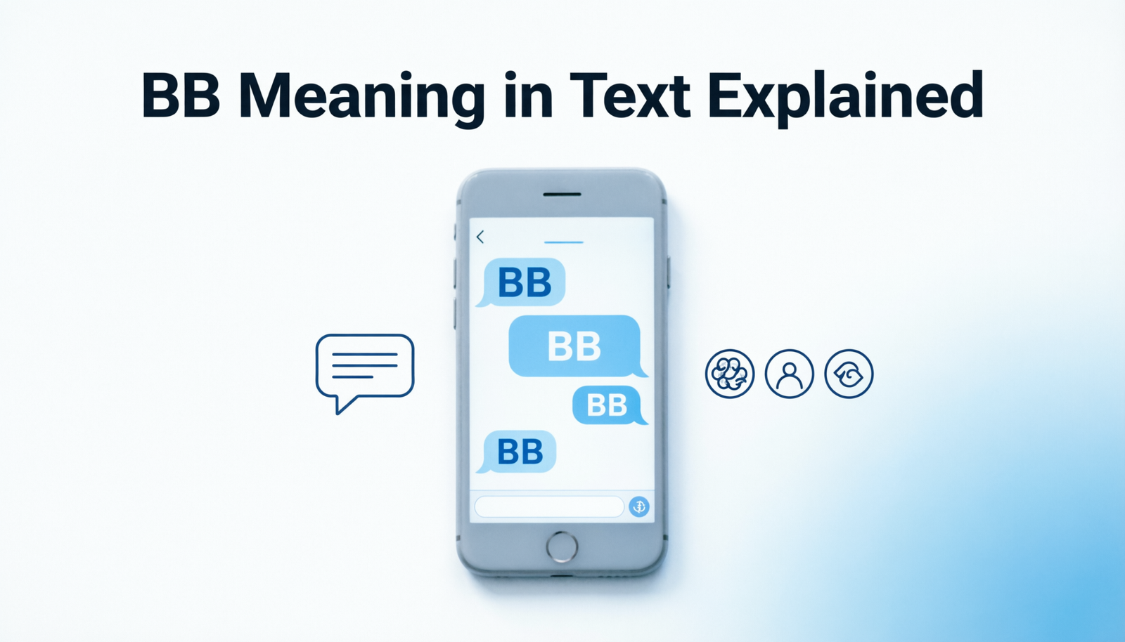 Person reading a phone showing BB meaning in text explained