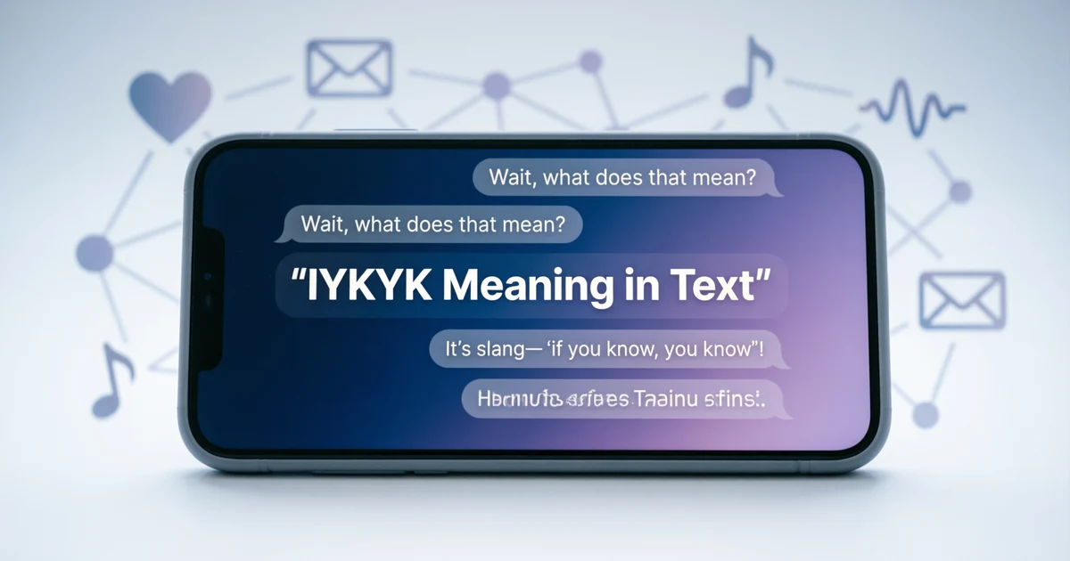 Phone displaying a conversation that explains the IYKYK meaning in text