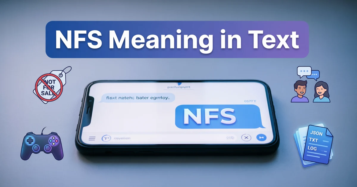 NFS meaning in text explained through a smartphone conversation and common definitions