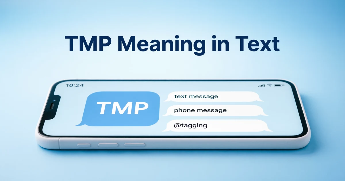 TMP meaning in text explained through a modern smartphone conversation