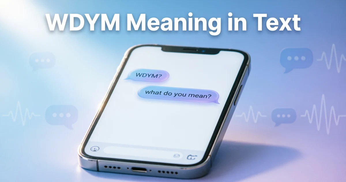 Phone conversation explaining the WDYM meaning in text