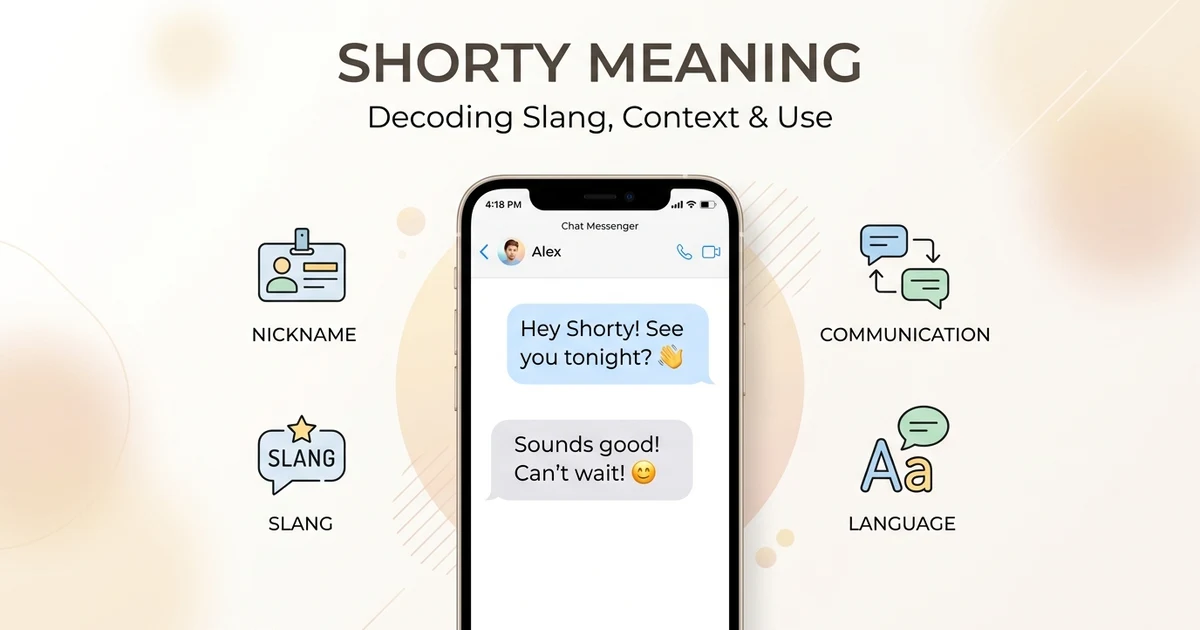 shorty meaning explained in a casual texting conversation