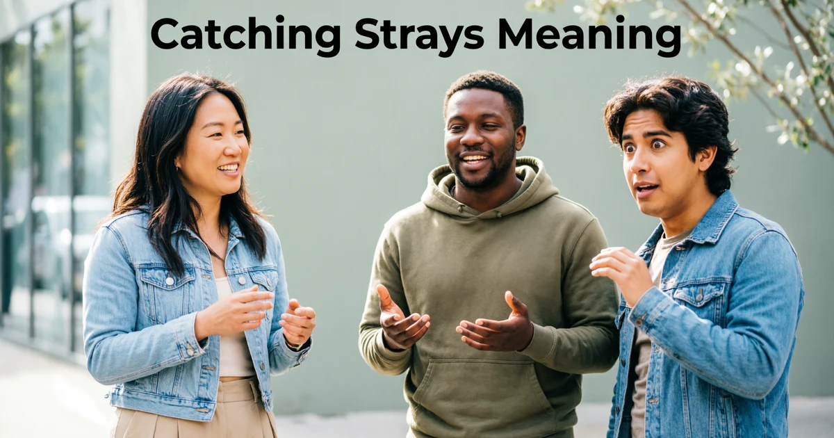 Catching strays slang meaning explained with a surprised person reacting to an unexpected comment