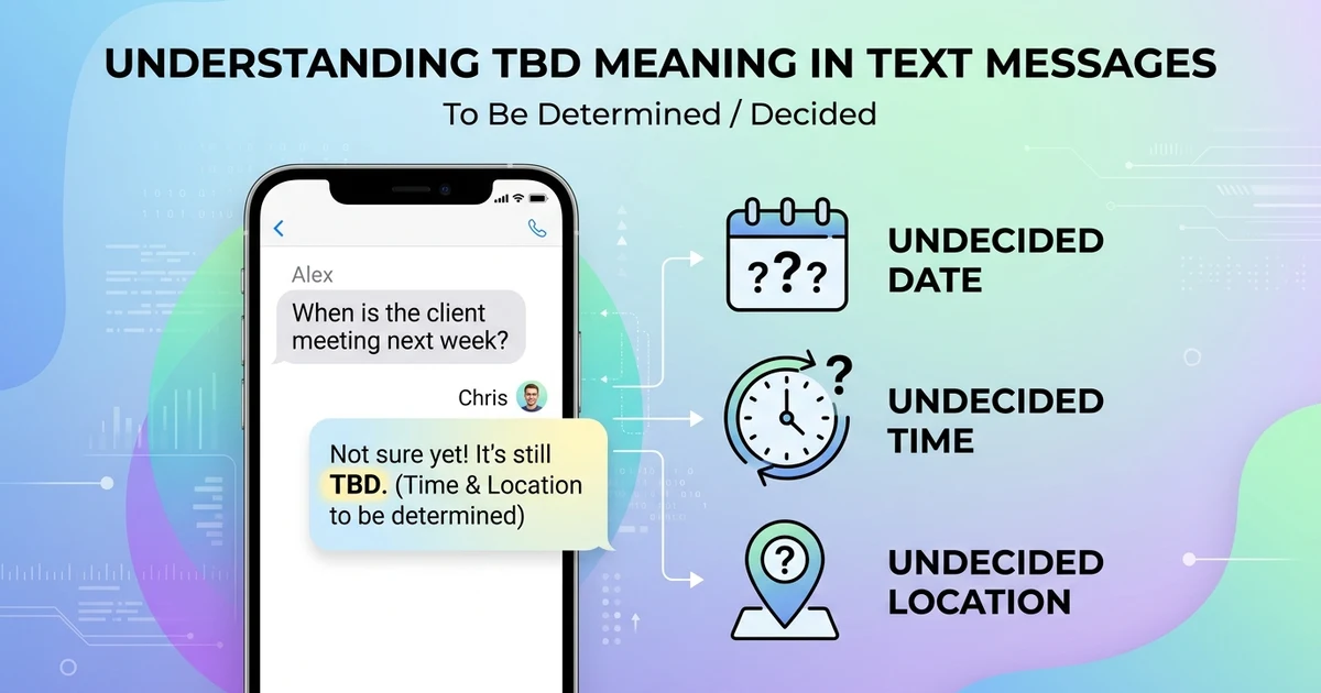 TBD meaning in text explained with examples