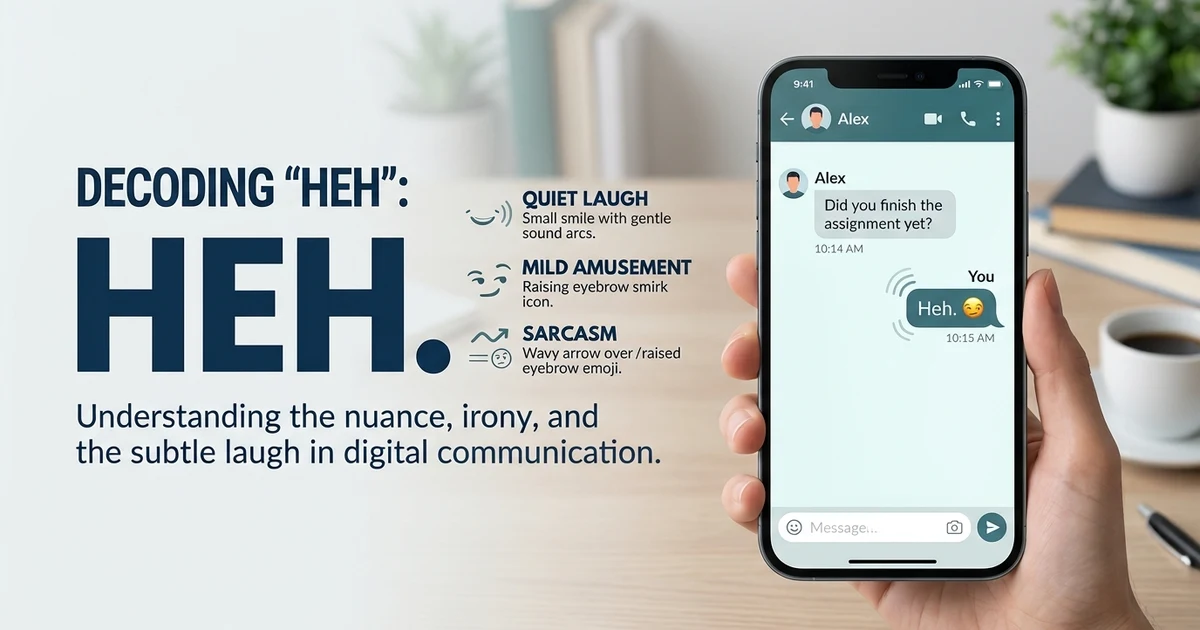Heh meaning in texting and online conversations