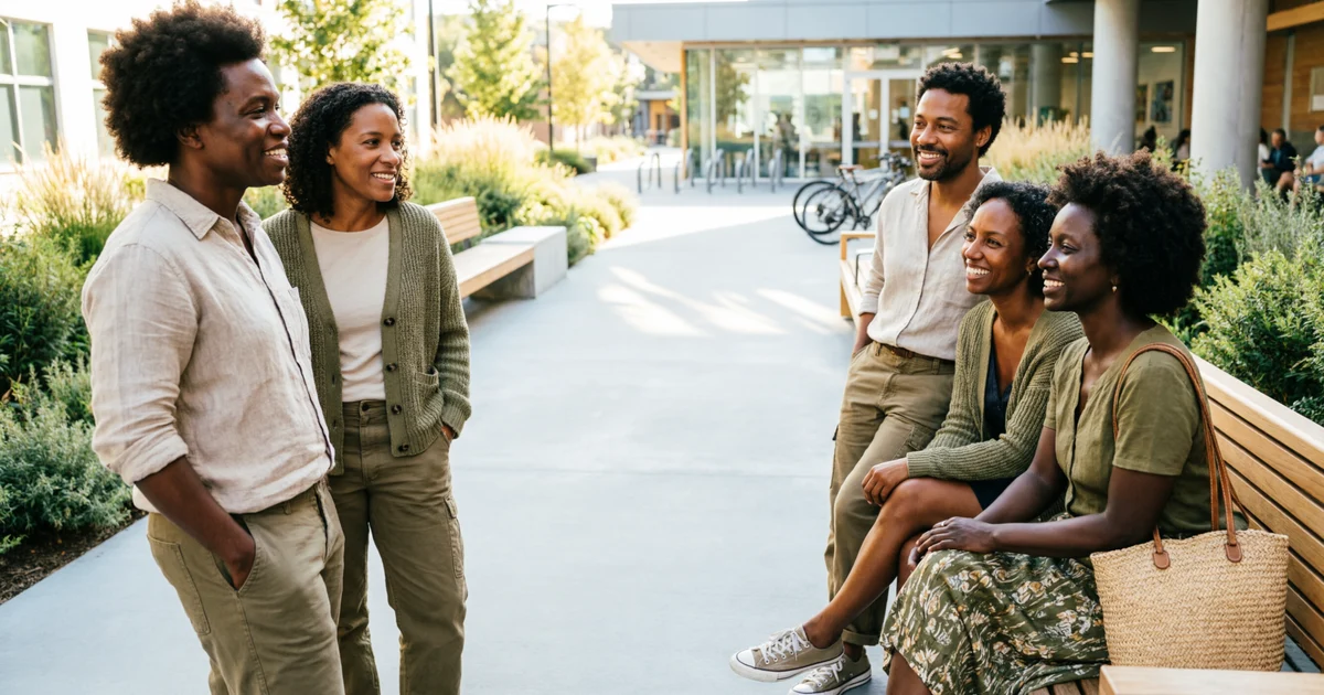 Diverse group representing the meaning and cultural context of melanated