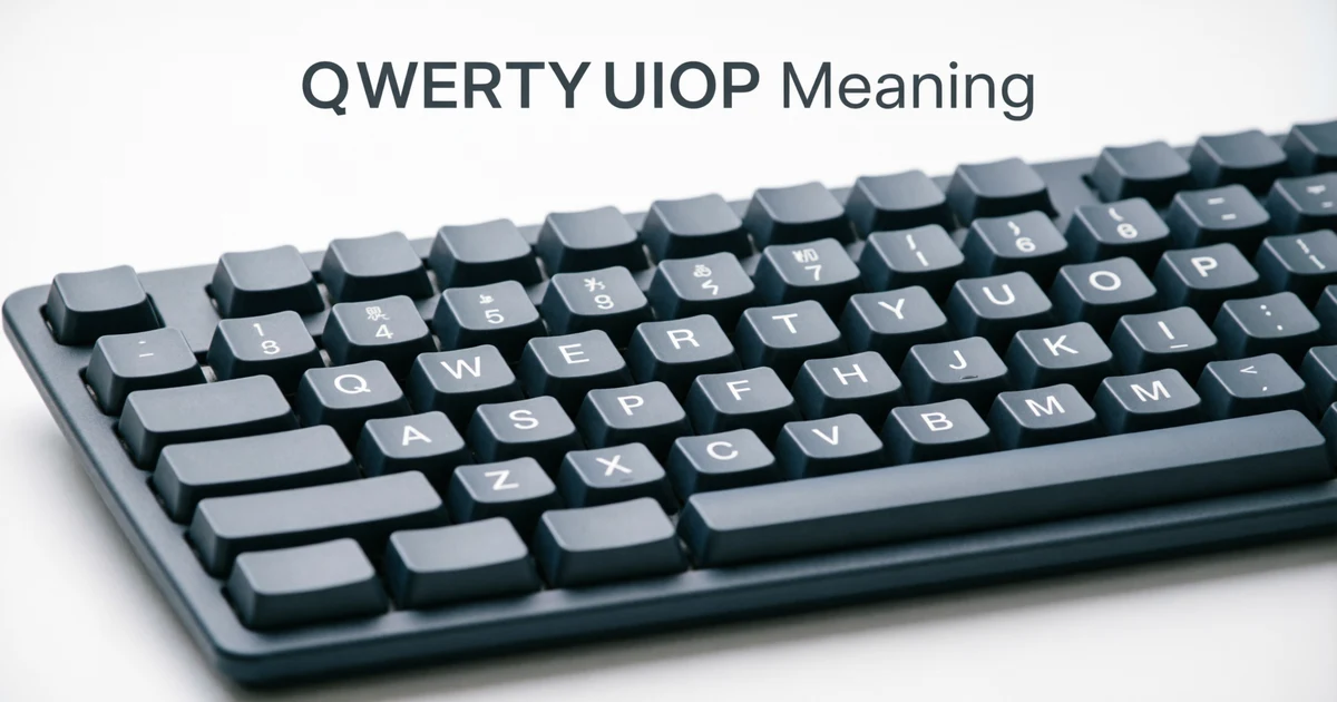 Q w e r t y u i o p letters displayed across the top row of a computer keyboard