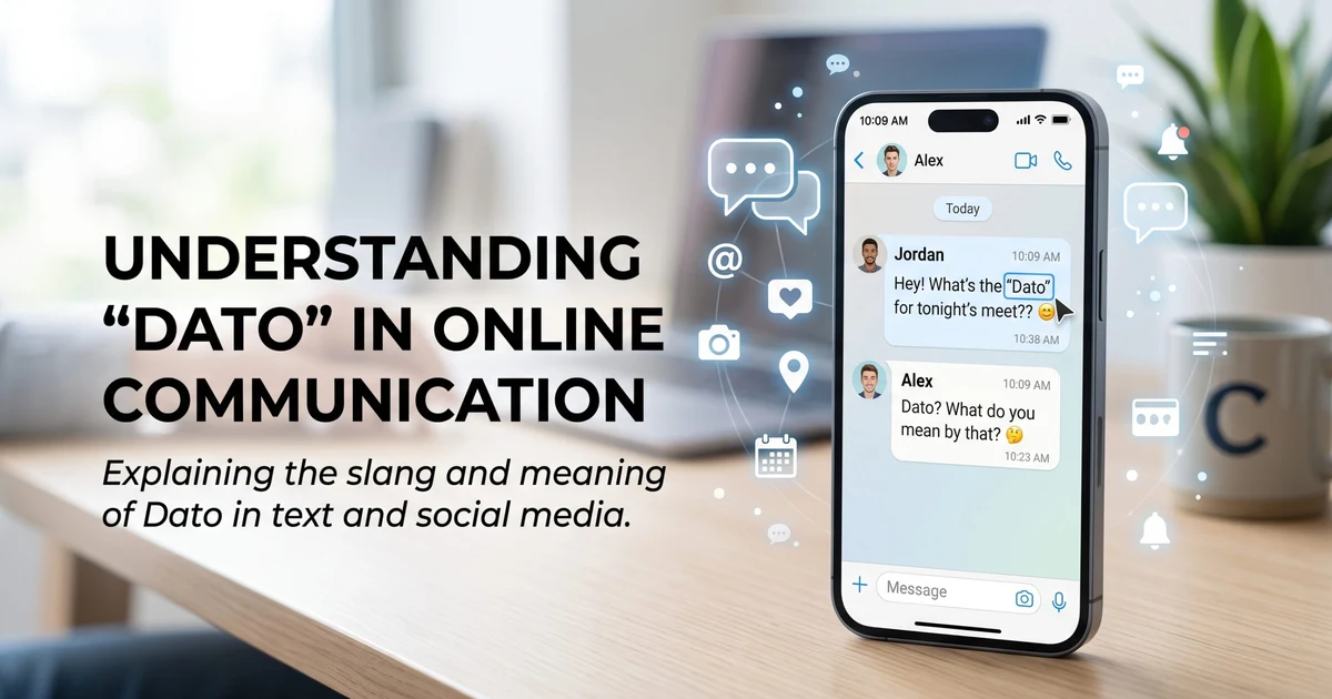 Learn what Dato means in text, social media, and online conversations. Discover its possible meanings, uses, examples, and context.