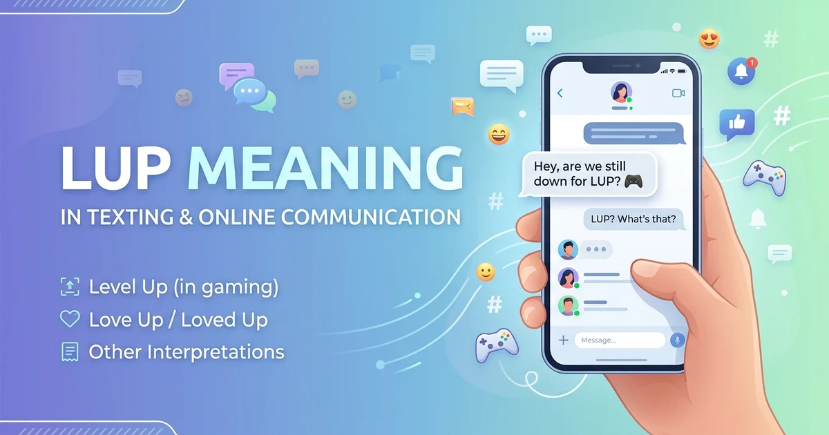 LUP meaning in text and online communication