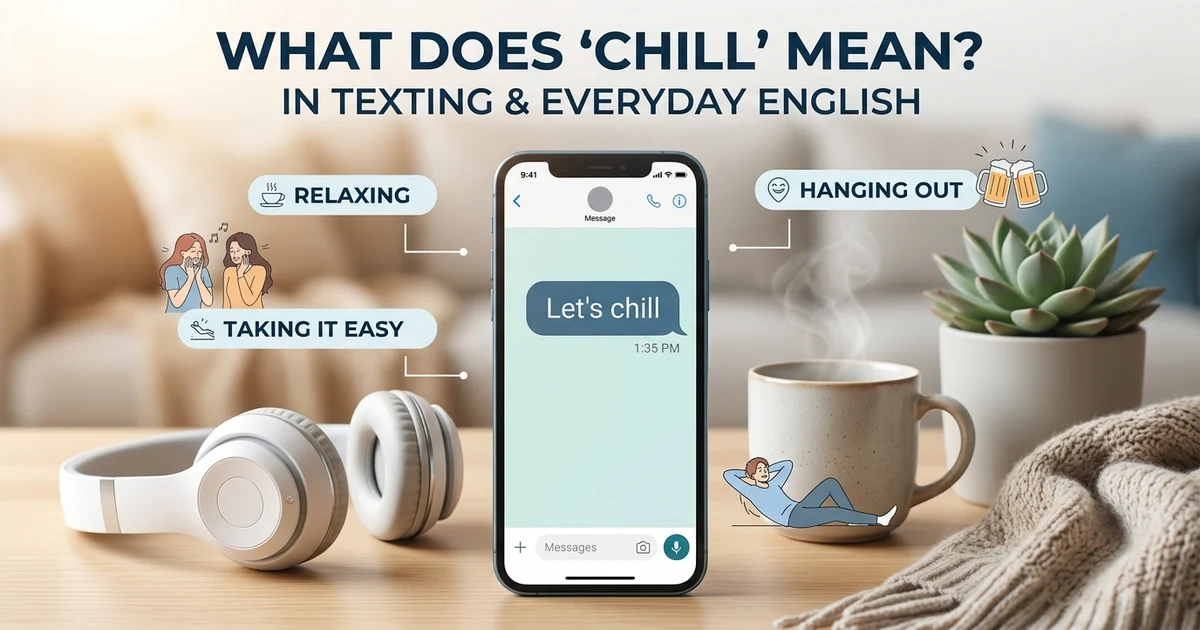 chill meaning in text and slang