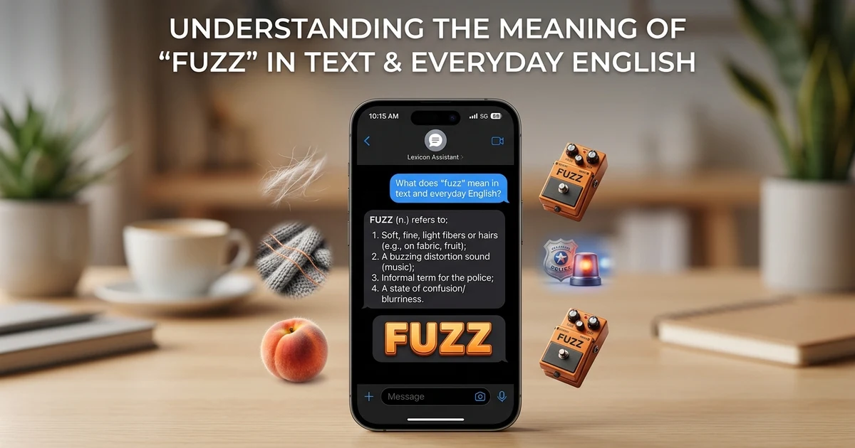 fuzz meaning in text and everyday English