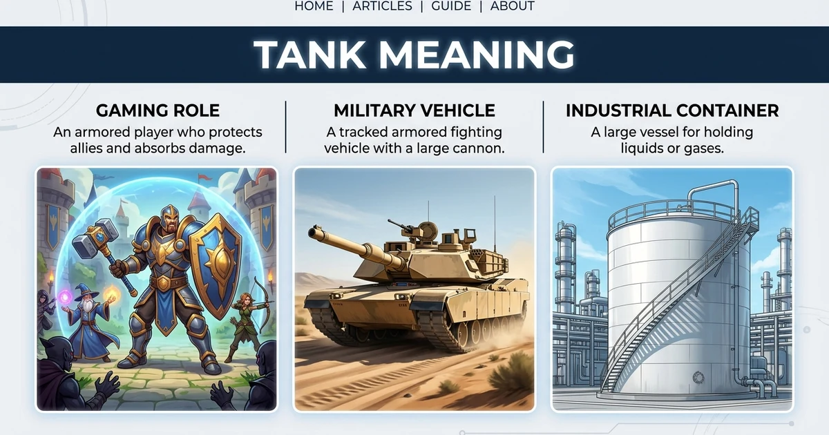 tank meaning explained with gaming, military, and everyday examples