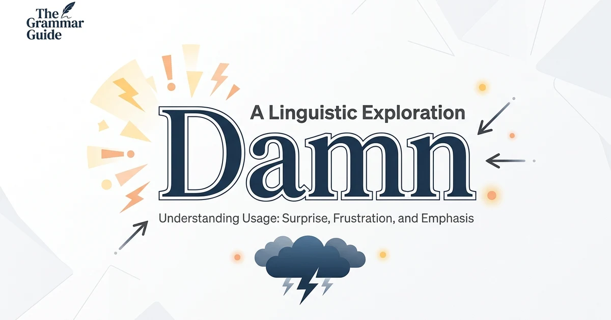 Damn meaning and usage in English
