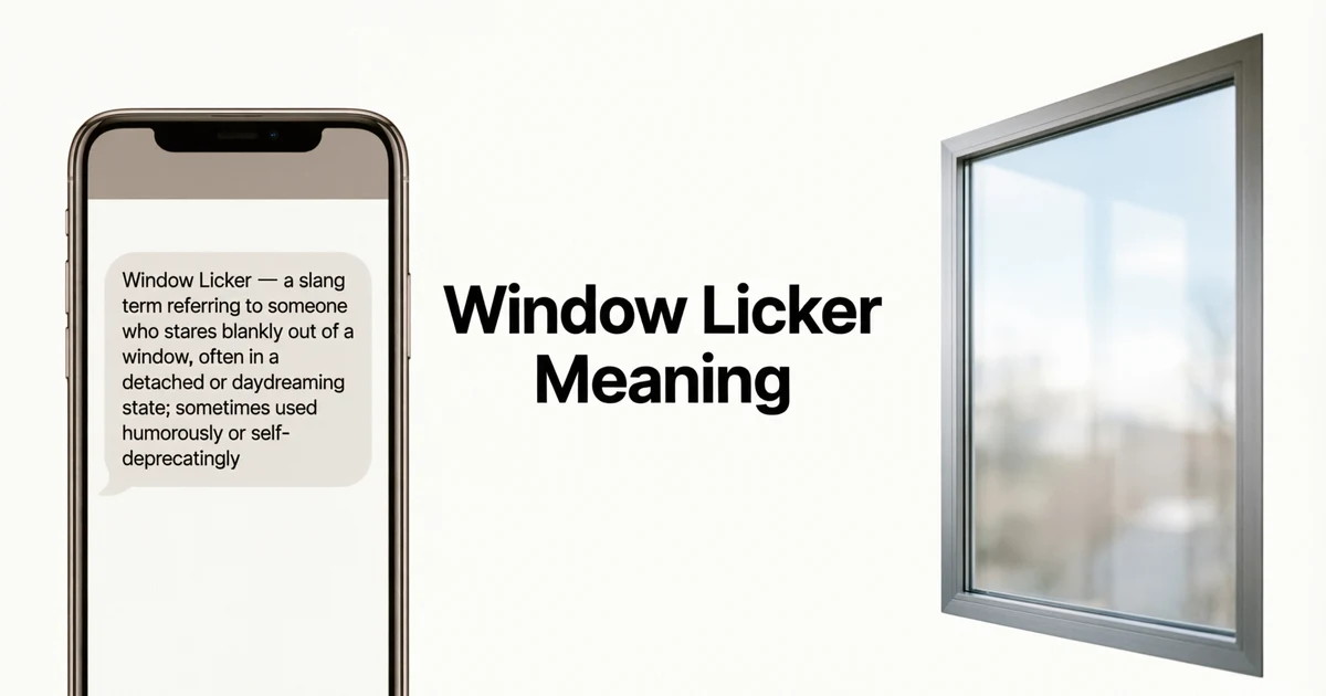 Window licker meaning and slang usage explained